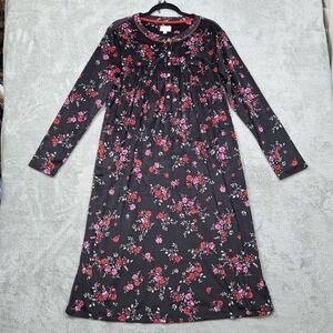 Aria Womens SZ L Night Gown Pull Over Fleece Sleep‎ Wear Leisure Lounge Soft